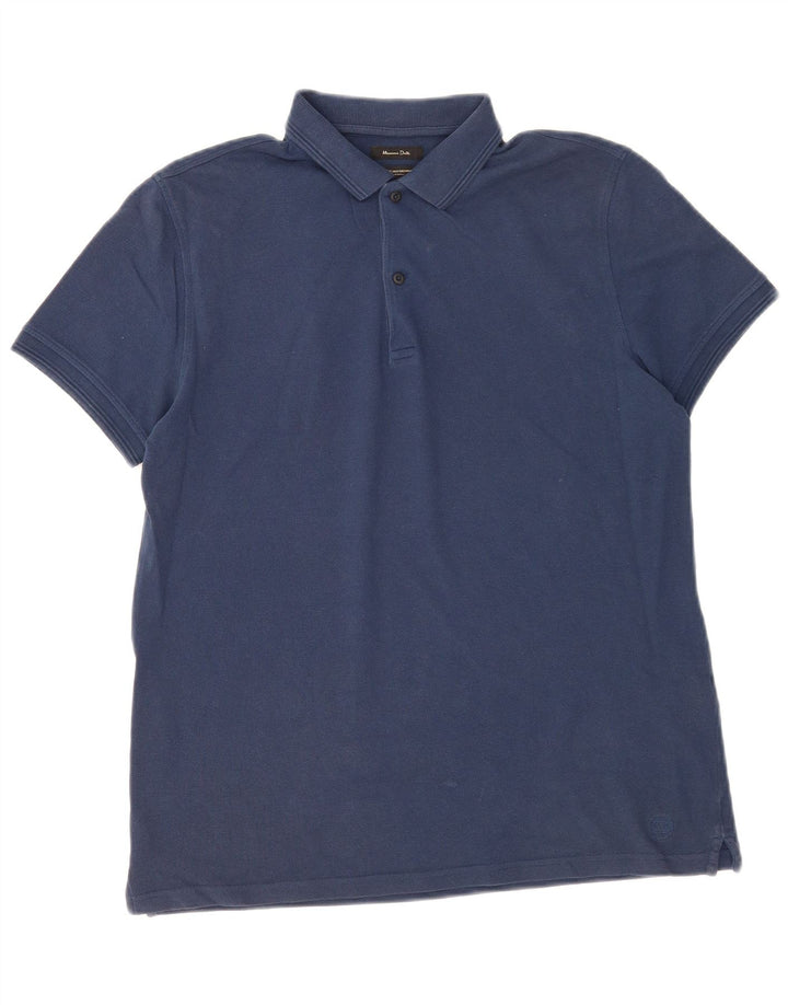 Massimo Dutti Herre poloshirt Medium Navyblå Bomuld