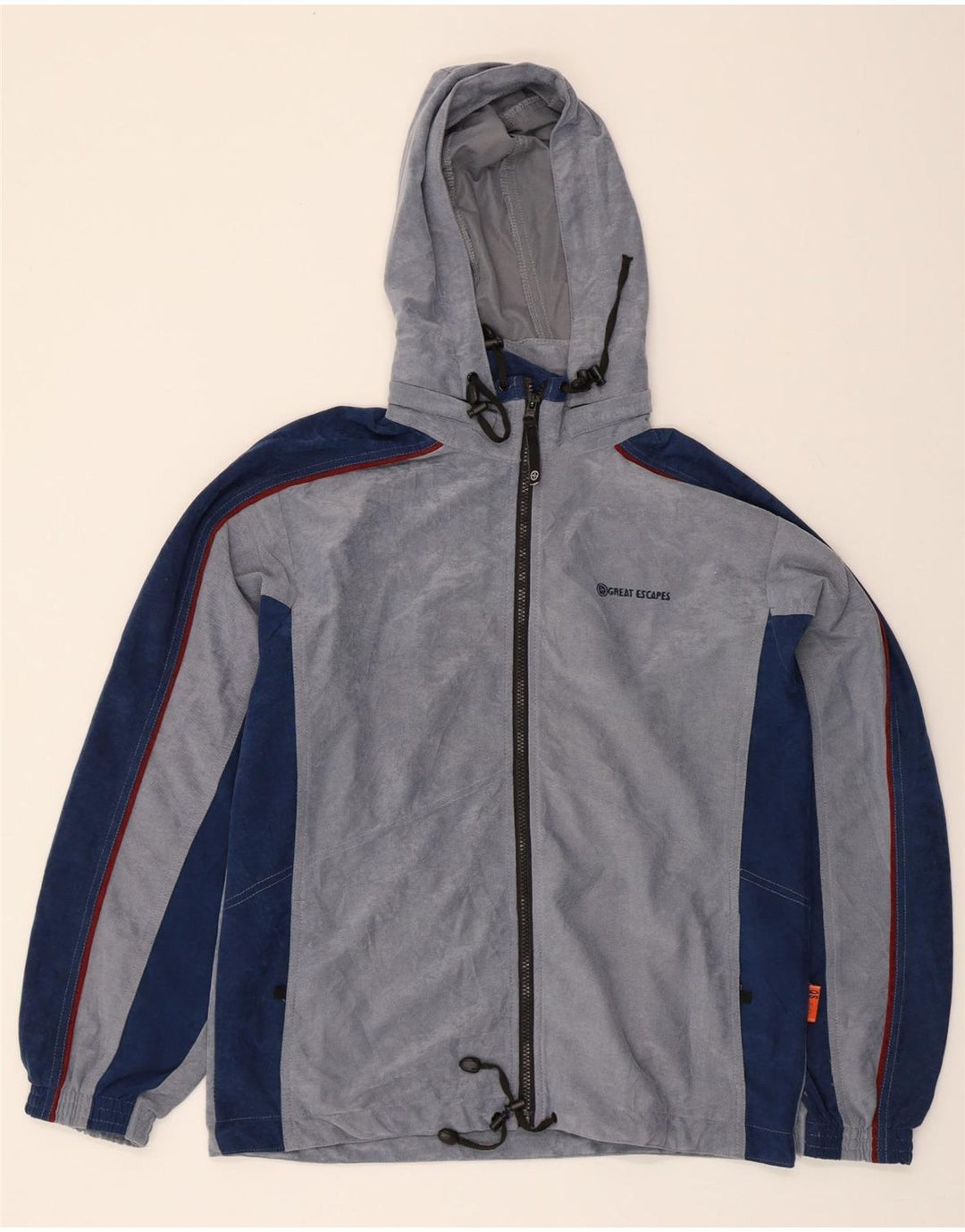 GREAT ESCAPES Mens Full Tracksuit IT 46 Small  Grey Colourblock Polyester Vintage Great Escapes and Second-Hand Great Escapes from Messina Hembry 