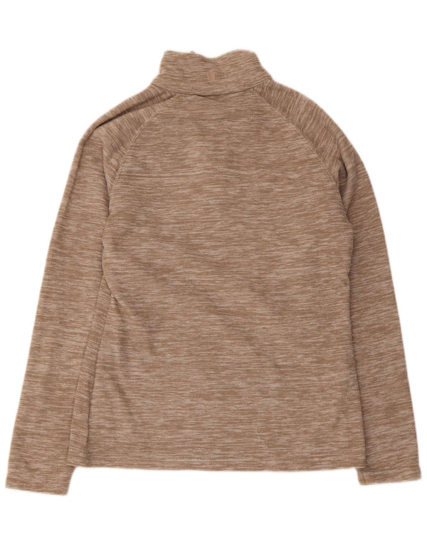 Mountain Warehouse Dame lynlås-hals Fleece Jumper UK 10 Small Beige Flecked