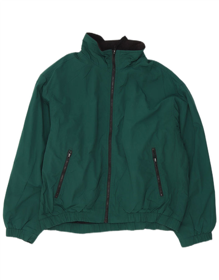 Eddie Bauer Herre Bomber Windbreaker Jacket UK 40 Large Green Polyester