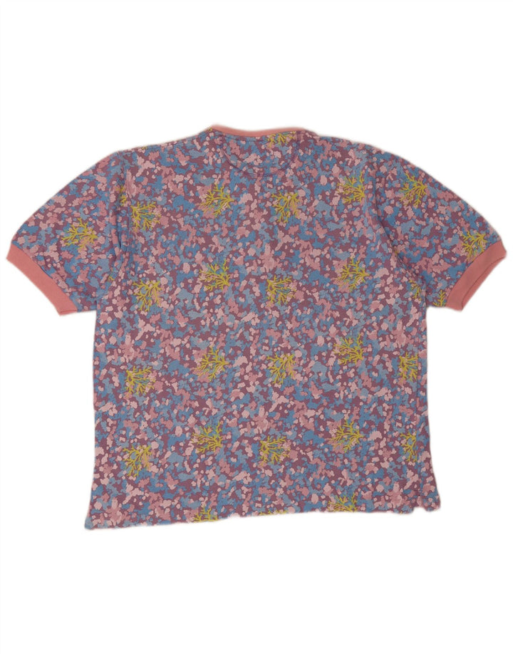Challenger Herre T-Shirt Top XL Flerfarvet blomstret bomuld