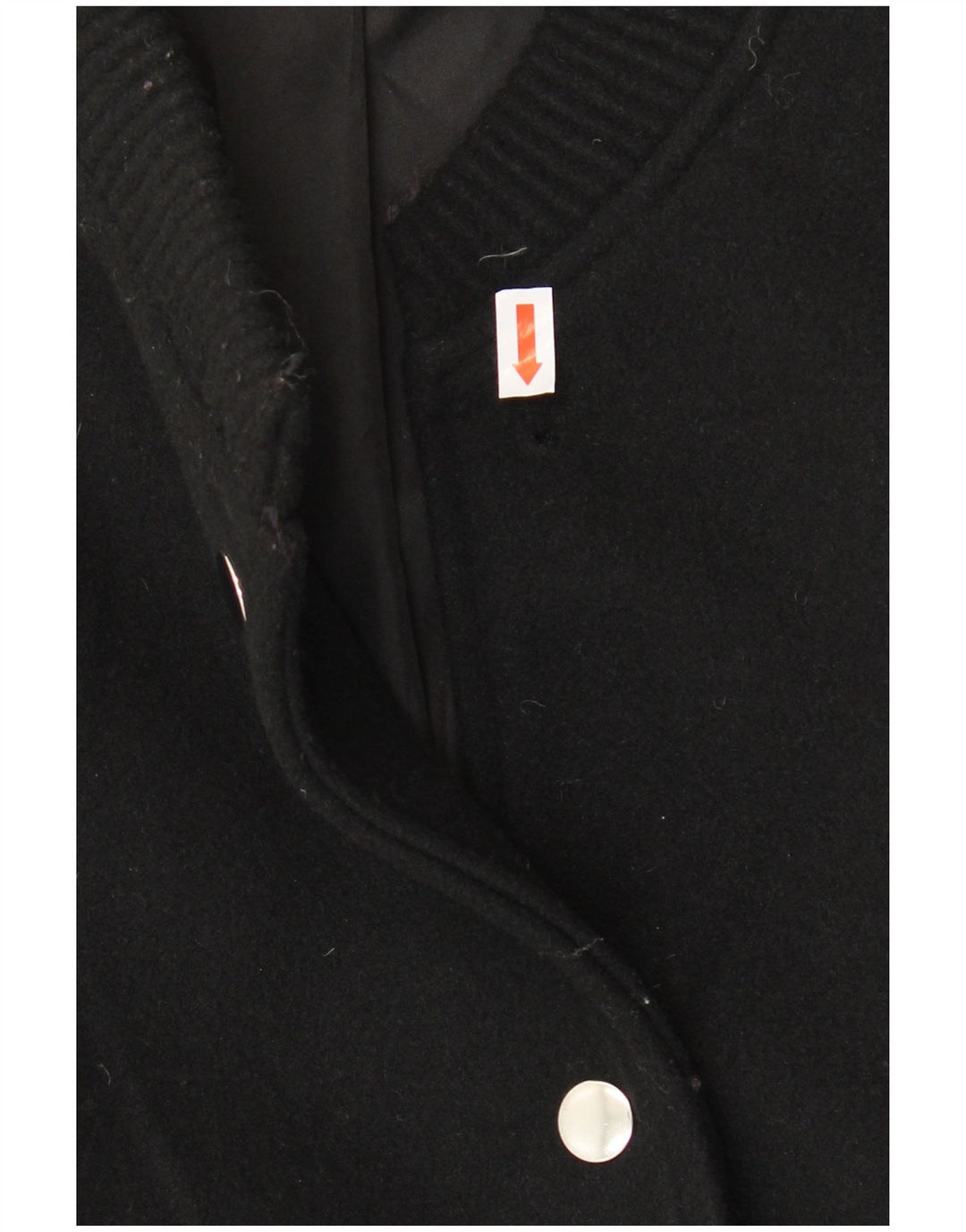 ZARA Kvinders Oversized Crop Bomber Jacket UK 10 Small Black Polyester