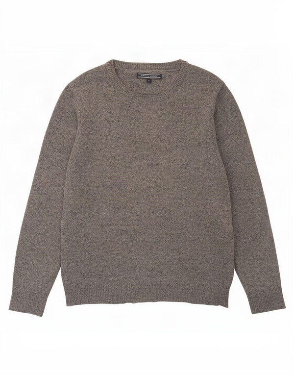 Tommy Hilfiger Herre Crew Neck Jumper Sweater Medium Grey Flecked Lammeuld