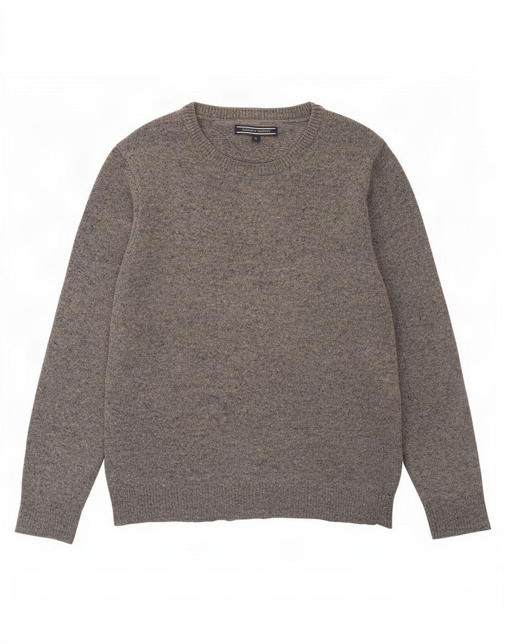 Tommy Hilfiger Herre Crew Neck Jumper Sweater Medium Grey Flecked Lammeuld