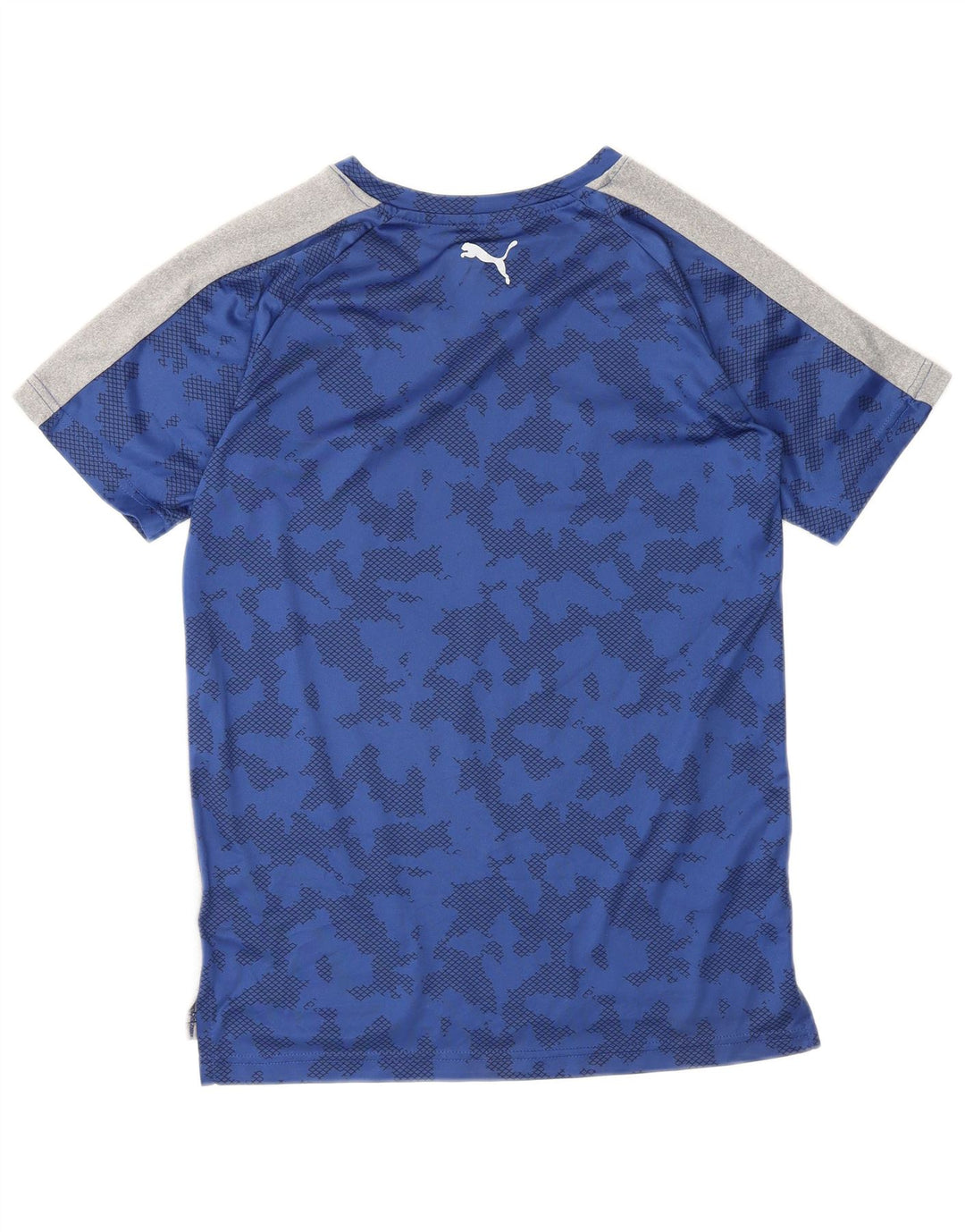 PUMA drenge grafisk t-shirt top 14-15 år stor grå farveblok polyester