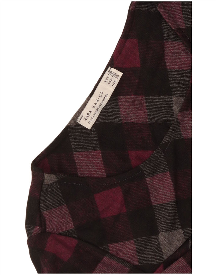 Zara Womens Shift Dress UK 8 Small Multicolored Check