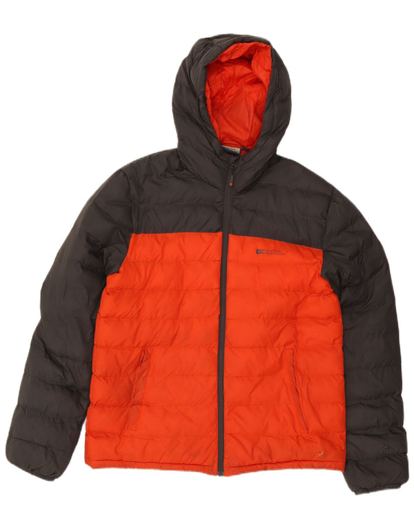 Mountain Warehouse Mens Hooded Padded Jacket UK 38 Medium Grey Colourblock