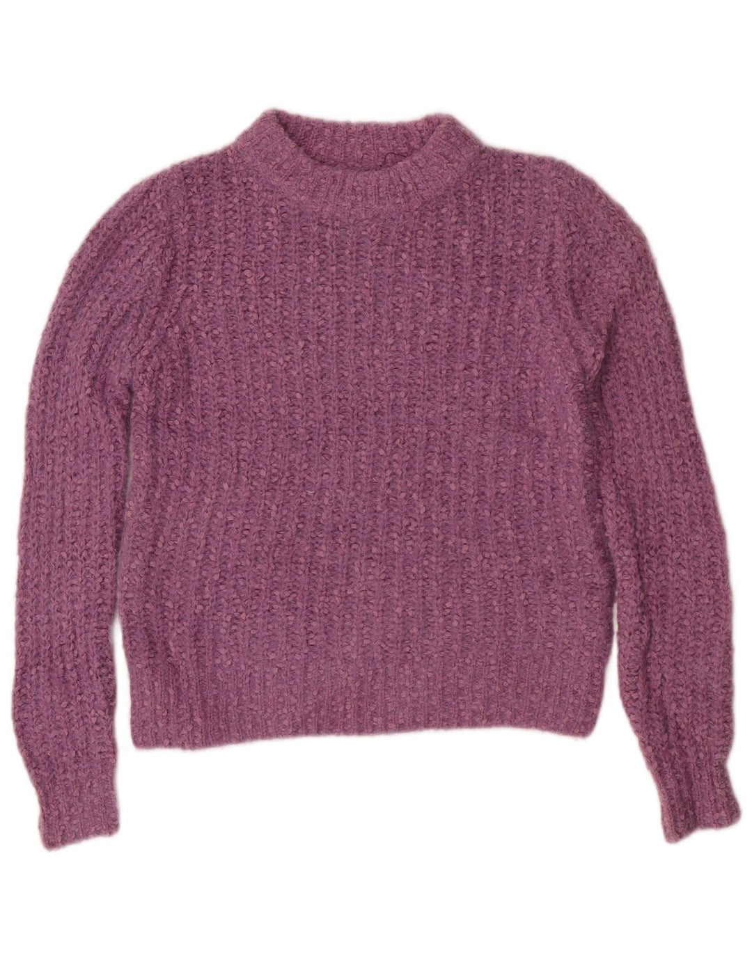 Marks & Spencer Dame Boat Neck Jumper Sweater UK 8 Small Purple Polyester