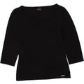 TRUSSARDI Womens Top 3/4 Sleeve UK 14 Large Black Polyester Vintage Trussardi and Second-Hand Trussardi from Messina Hembry 