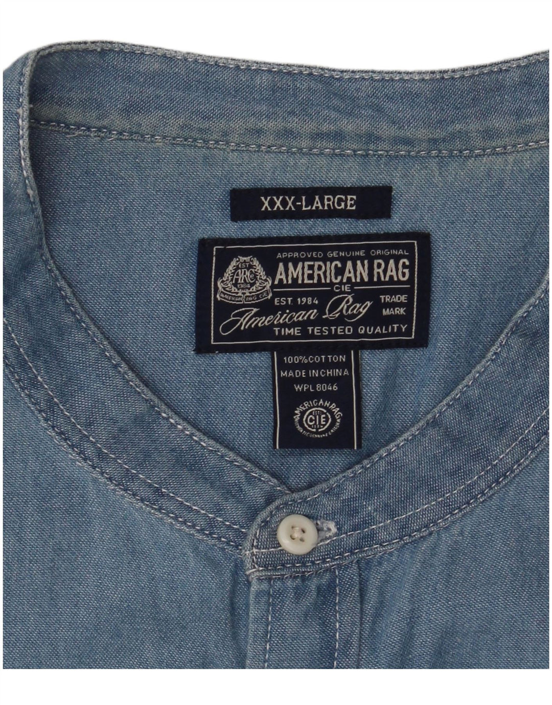 AMERICAN RAG Denimskjorte til mænd 3XL blå bomuld