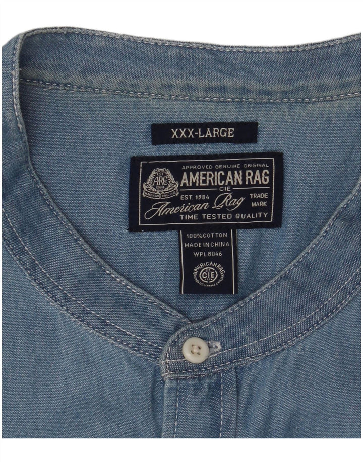 AMERICAN RAG Denimskjorte til mænd 3XL blå bomuld