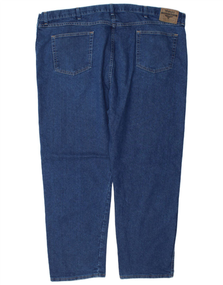 Wrangler Herre Regular Fit Straight Jeans W48 L30 Blå Bomuld