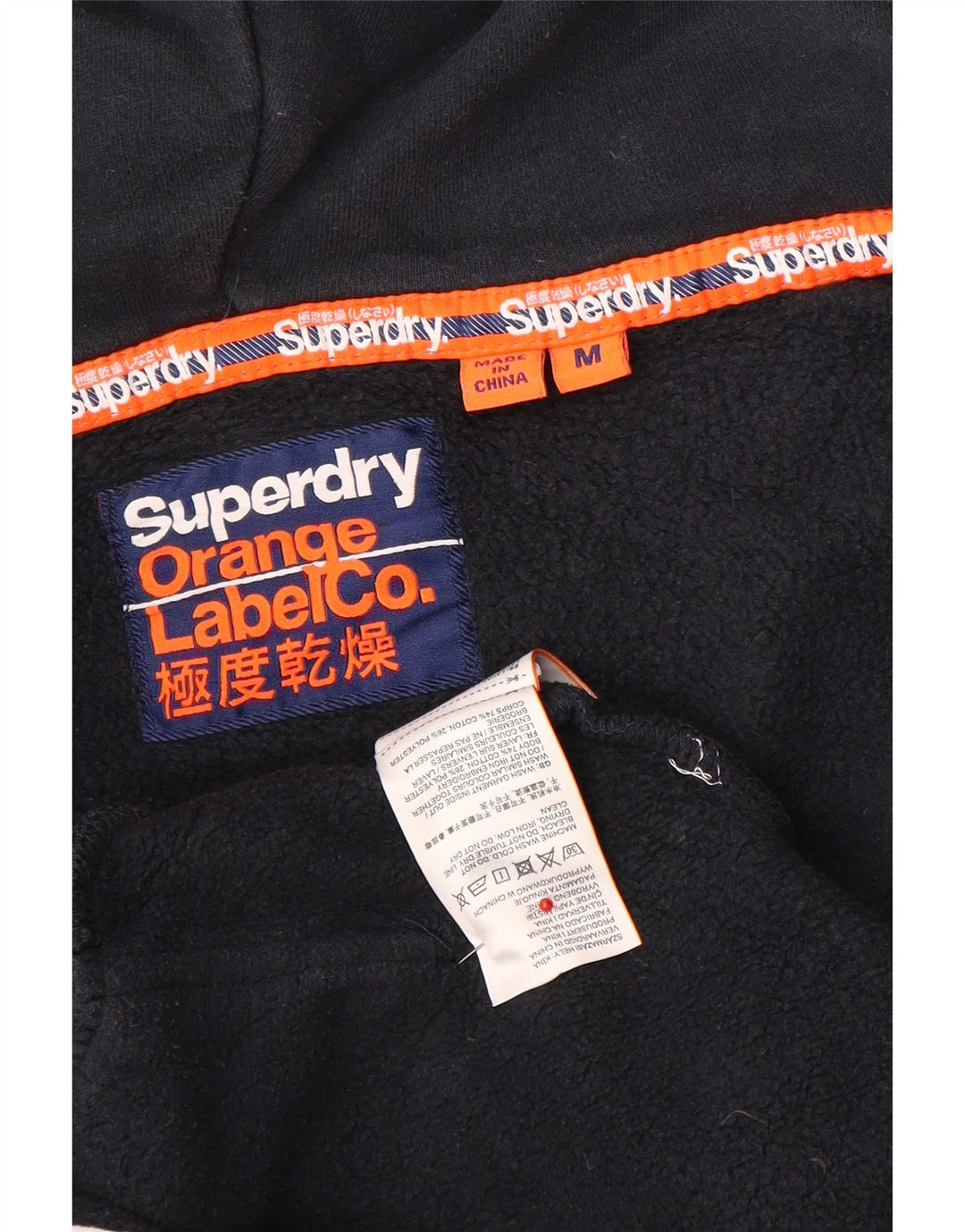 Superdry Hættetrøje med lynlås til mænd mellem marineblå bomuld