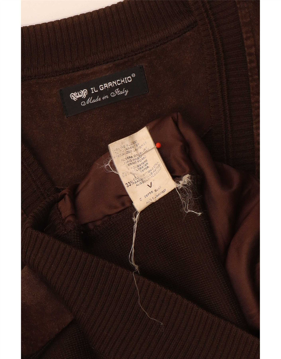 Il Granchio Herre Ruskind Cardigan Sweater Stor Brun Uld