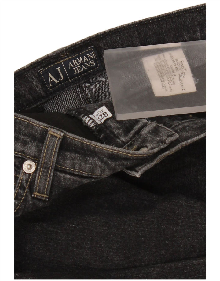 Armani Dame Straight Jeans W28 L30 Sort Bomuld