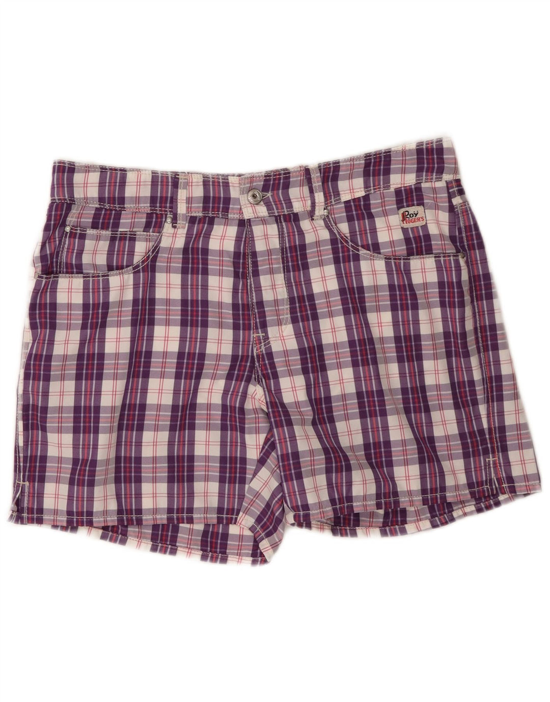 Roy Rogers Svømmeshorts til kvinder W34 Stor lilla ternet polyamid