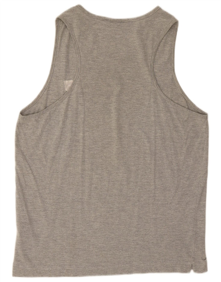PUMA Mens Vest Top Large Grey Cotton