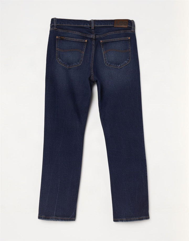 Lee Herre Legendary Slim Jeans W38 L30 Marineblå Bomuld