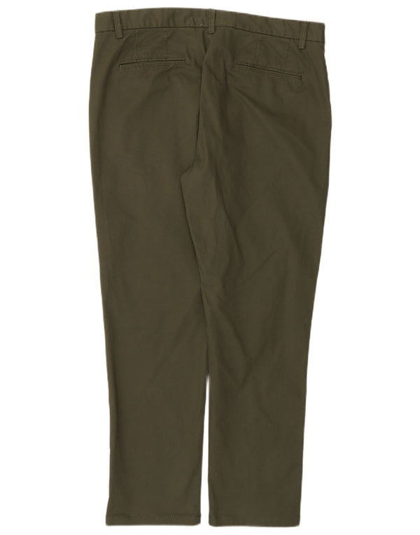 Denim & Co Herre Slim Chino Bukser W36 L29 Khaki Bomuld