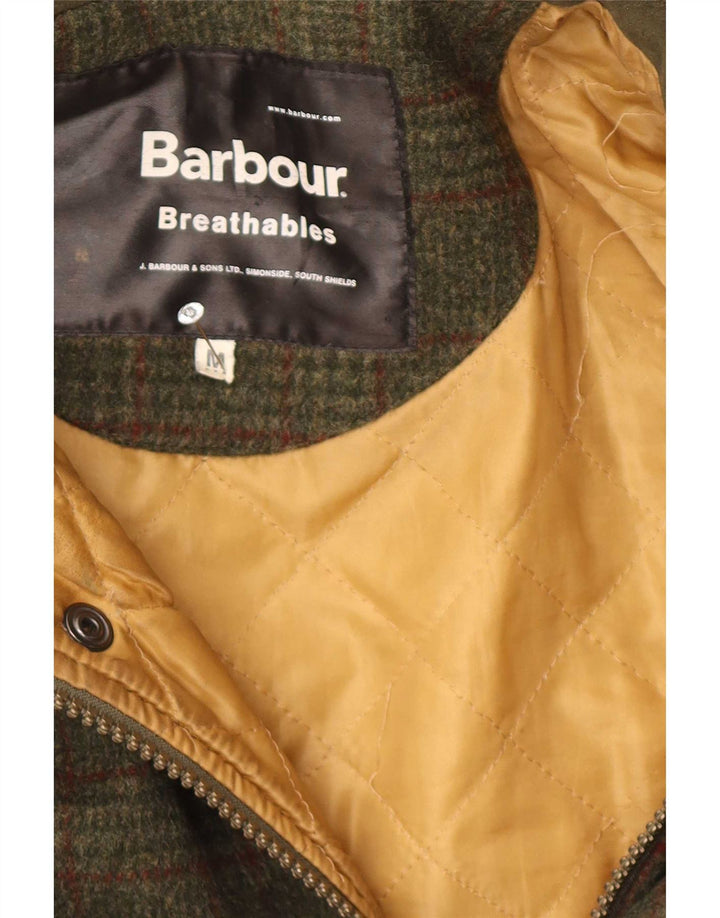 Barbour Herre Utility Jacket UK 38 Medium Khaki Plaid Uld