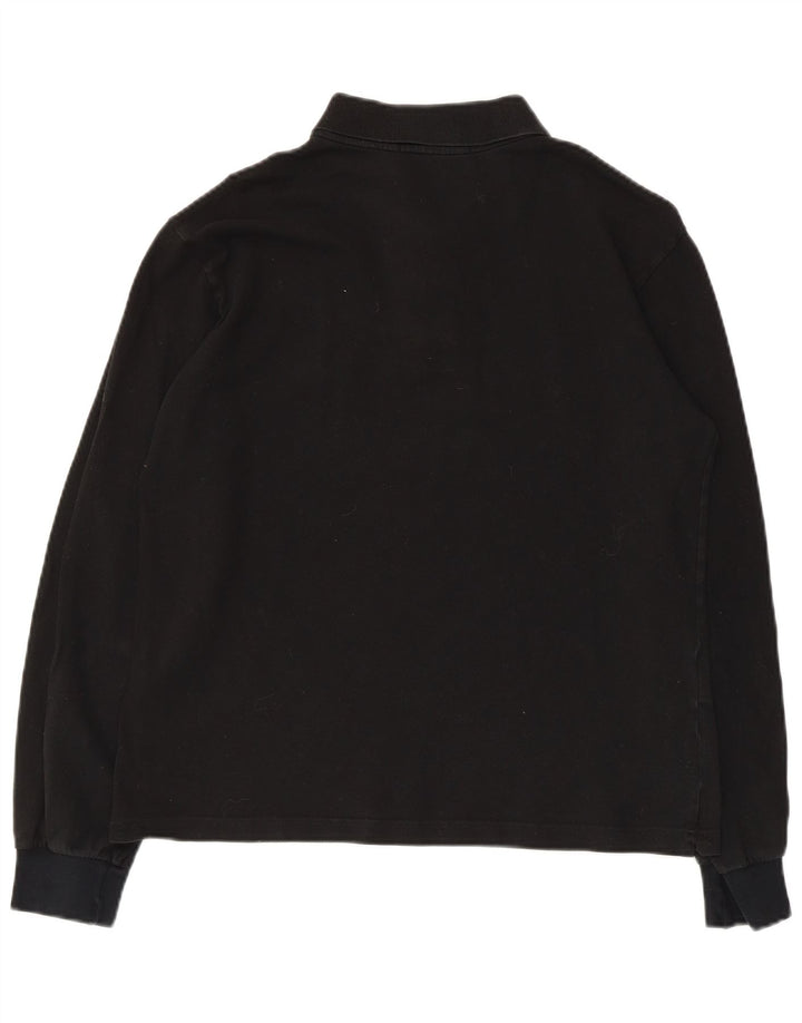 Fred Perry Langærmet herre poloshirt Medium sort bomuld