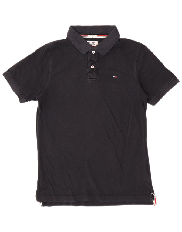 Tommy Hilfiger Herre poloshirt Medium Sort Bomuld