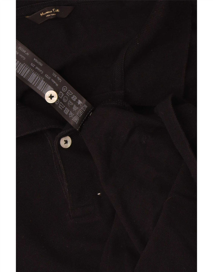 Massimo Dutti Herre Polo Shirt 2XL Sort Bomuld