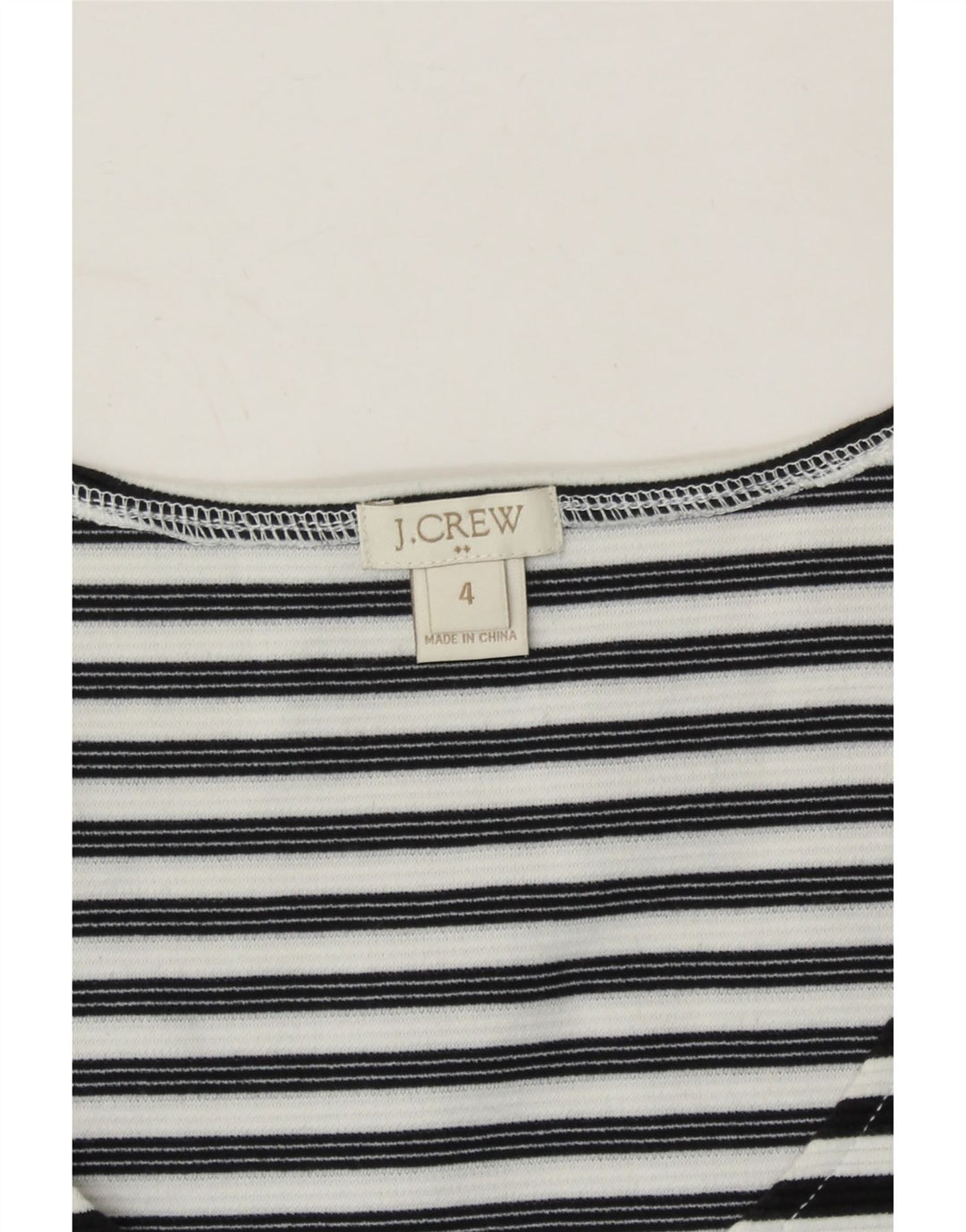 J. CREW Womens A-Line Dress US 4 Small Black Striped Polyester Vintage J. Crew and Second-Hand J. Crew from Messina Hembry 