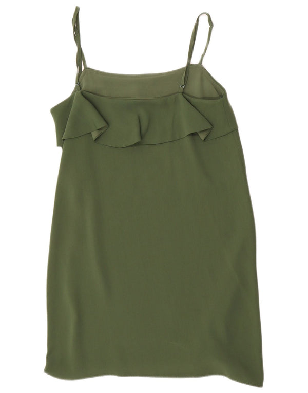 Zara Womens Slip Dress UK 10 Small Green