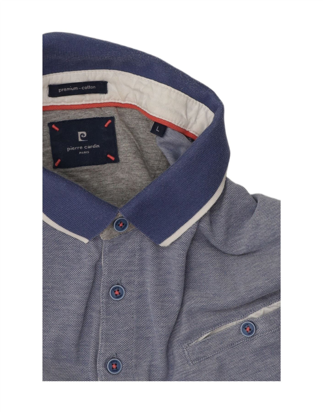 Pierre Cardin herre poloshirt stor blå bomuld