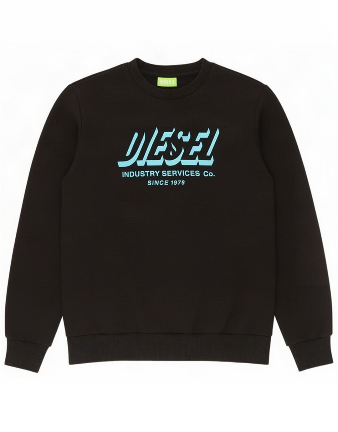 Diesel Herre grafisk sweatshirt Jumper Medium Sort Bomuld