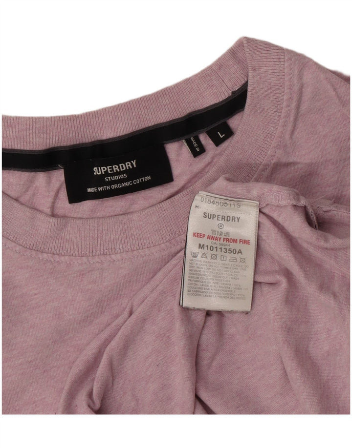 Superdry Herre T-shirt Top Stor Pink Bomuld