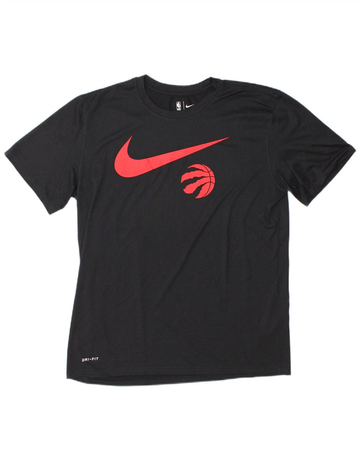 Nike Herre Dri Fit Grafisk T-Shirt Top Stor Sort Polyester