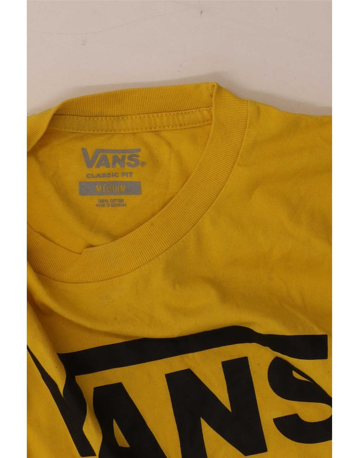 Vans Herre Classic Fit Grafisk T-Shirt Top Medium Gul Bomuld