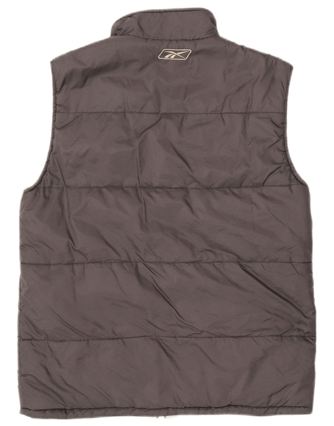 Reebok Womens Reversible Polstret Gilet UK 14 Large Grå