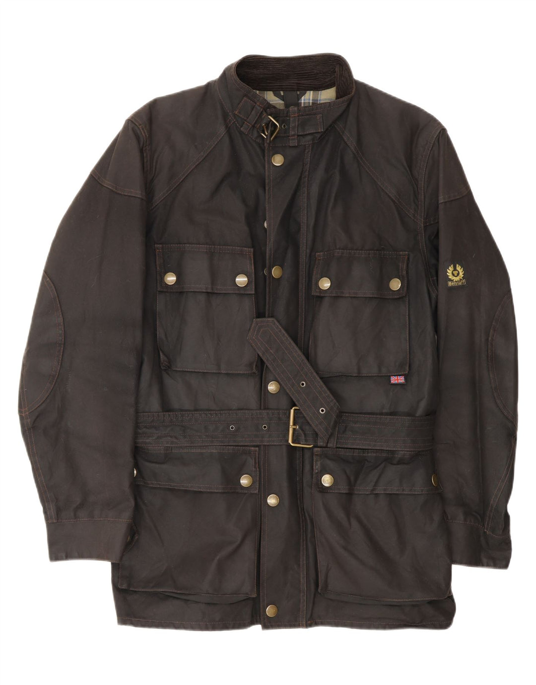 Belstaff Herre vokset bomuldsjakke UK 40 Stor brun bomuld