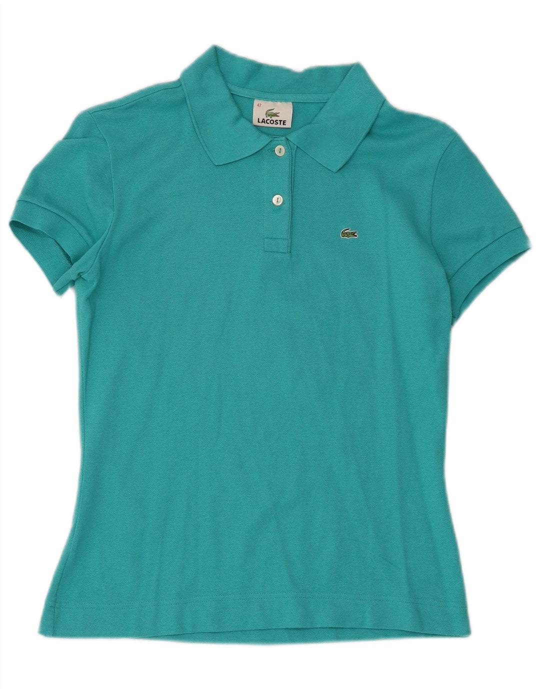 Lacoste Dame Polo Shirt Størrelse 42 Stor Blå Bomuld