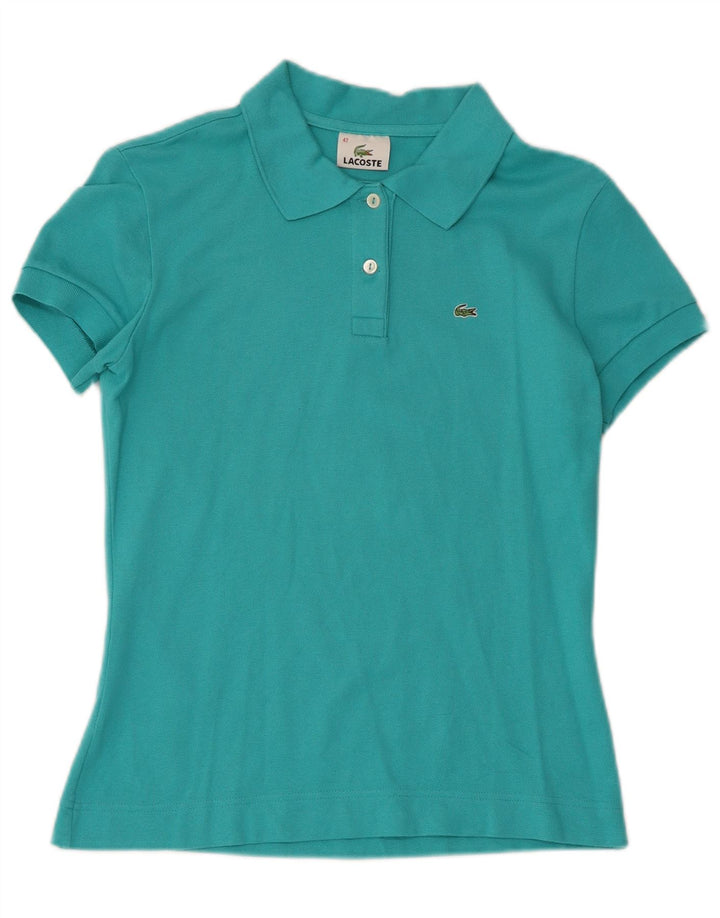 Lacoste Dame Polo Shirt Størrelse 42 Stor Blå Bomuld