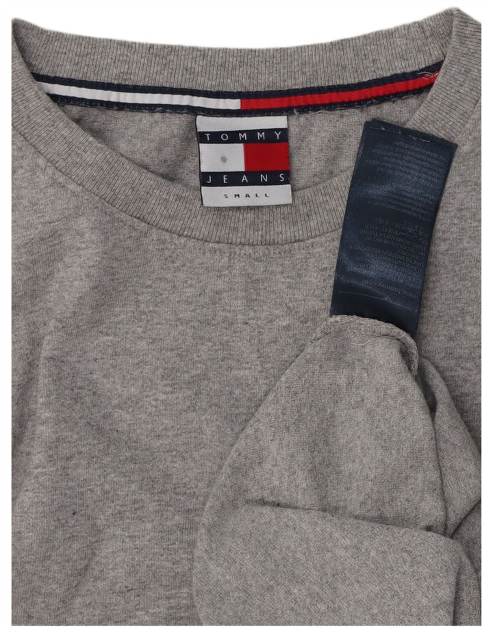 TOMMY HILFIGER Herre grafisk top Langærmet lille grå bomuld