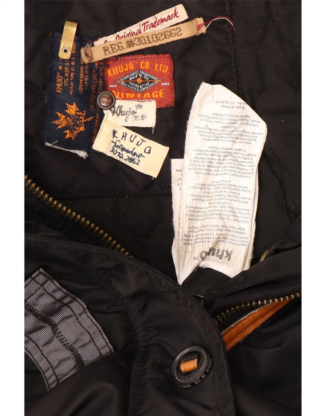 KHUJO Polstret frakke med hætte til kvinder UK 14 medium sort polyester