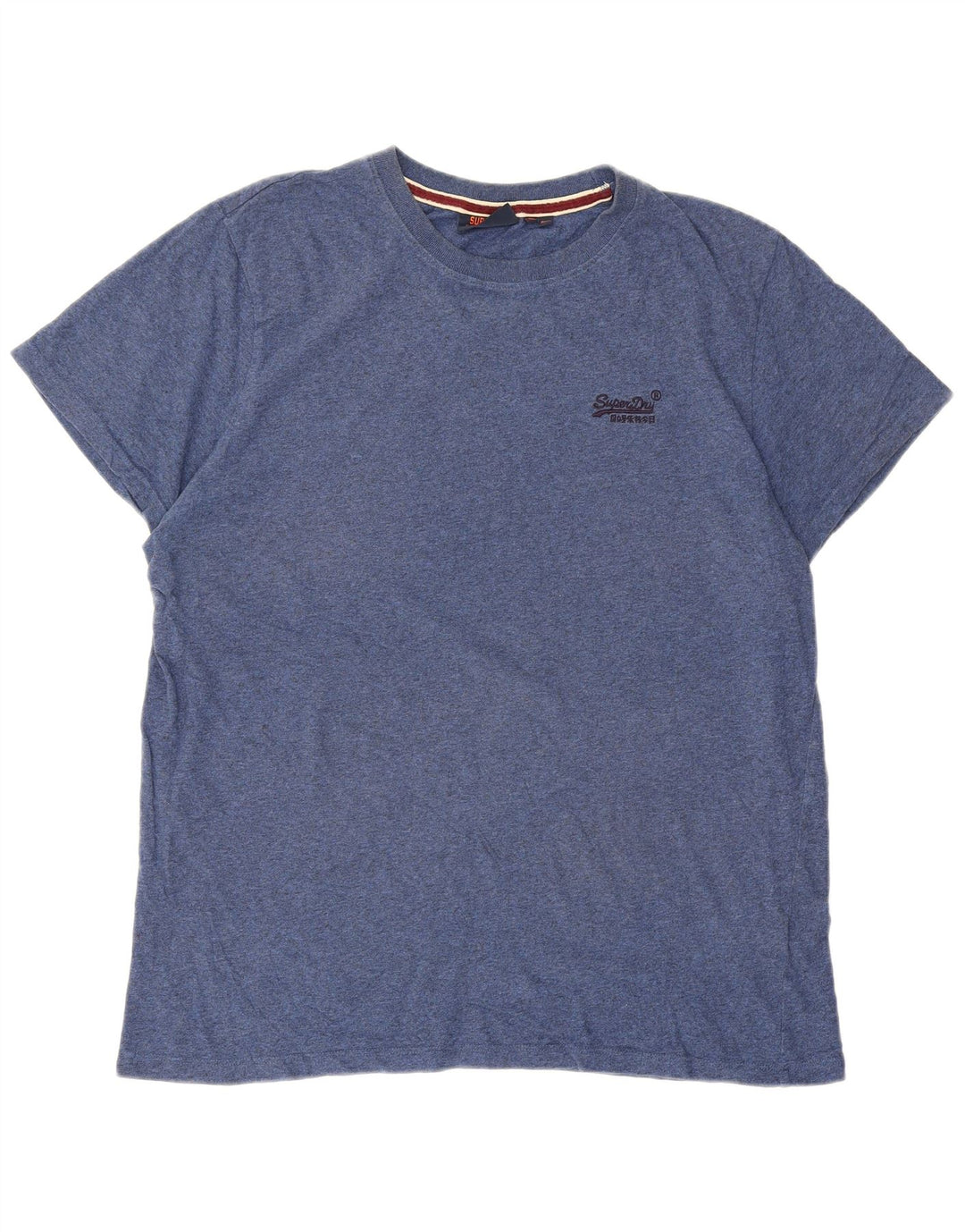Superdry Herre T-shirt Top 2XL Blå Flecked Bomuld