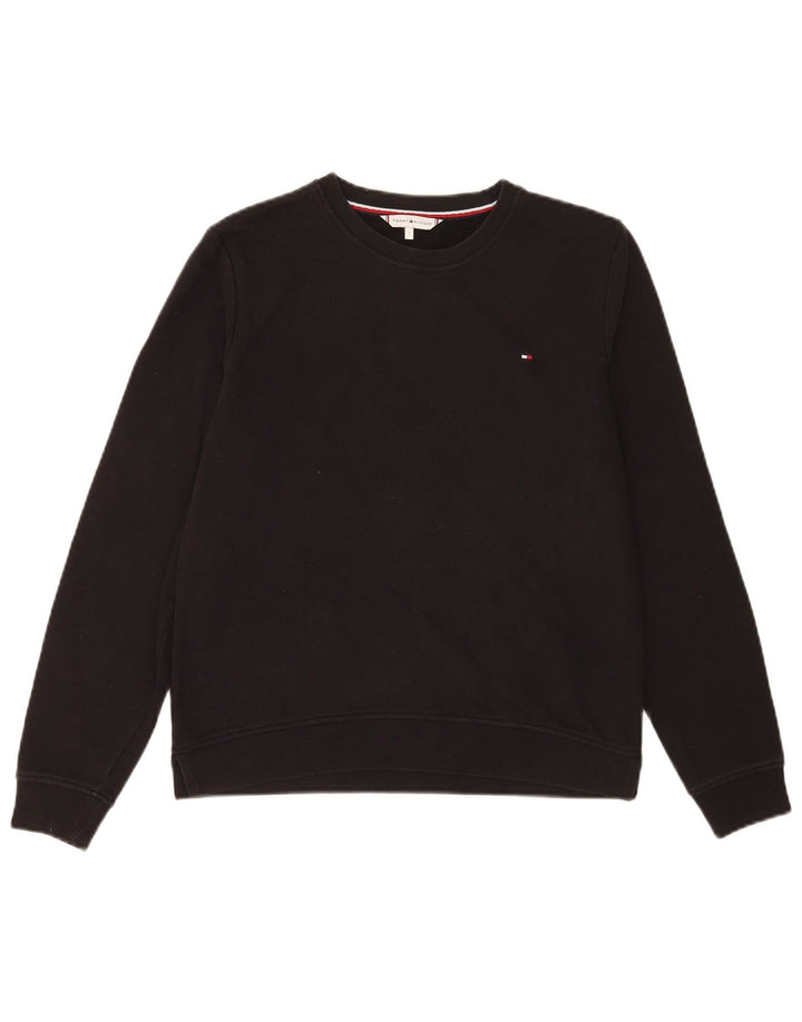 Tommy Hilfiger Herre Sweatshirt Jumper Lille Sort Bomuld