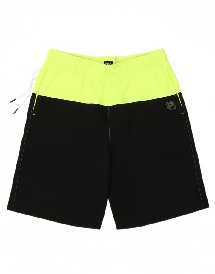 Fila Boys Sports Shorts 15-16 år Sort Colourblock Polyester