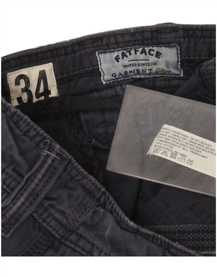 Fat Face Herre Chino Shorts W34 Large Navy Blue Bomuld