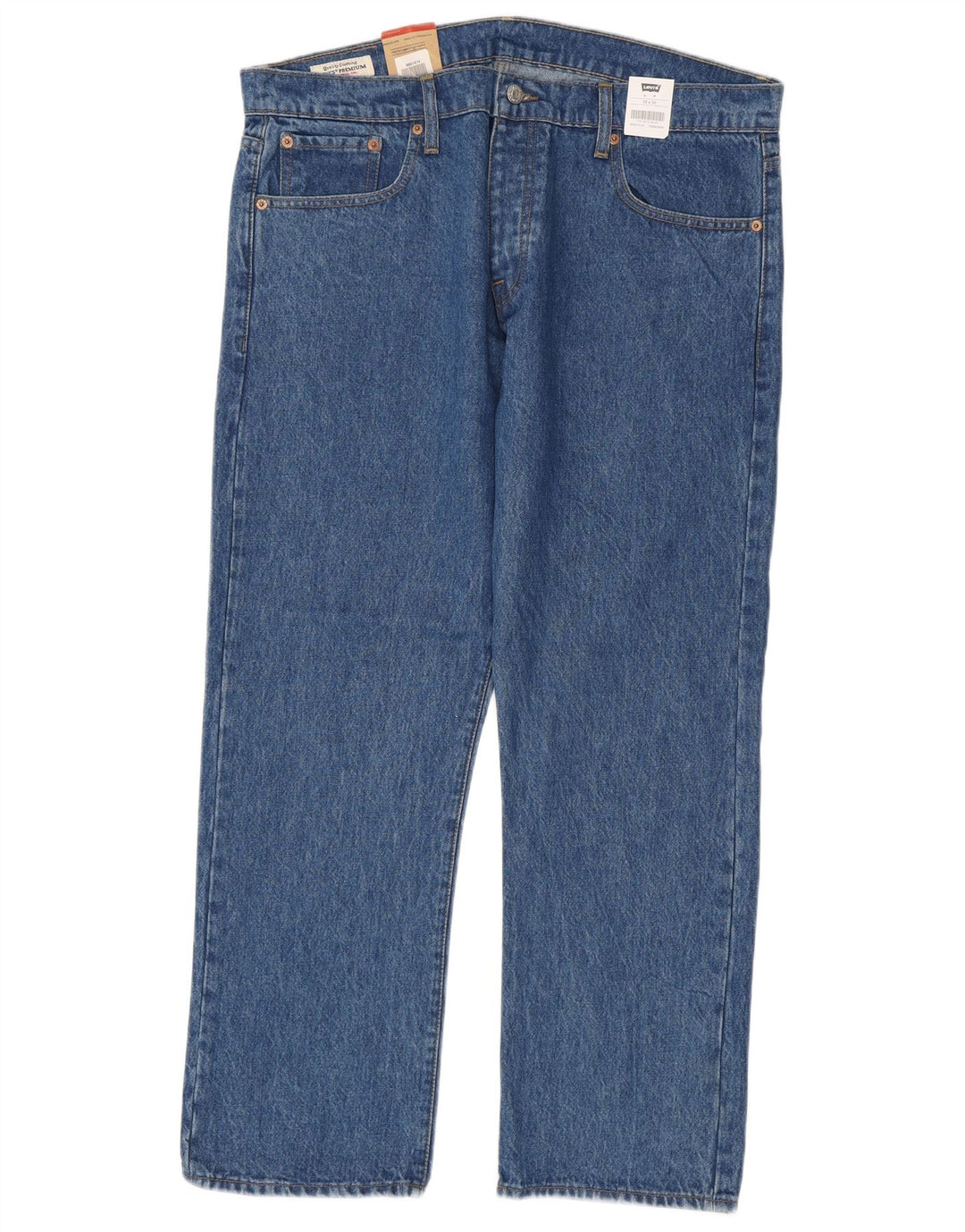 Levi's Herre 501 Straight Jeans W38 L30 Blå Bomuld