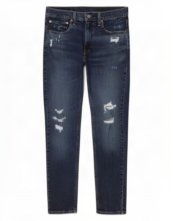 Levi's Herre 519 Slim Jeans W32 L30 Marineblå Bomuld