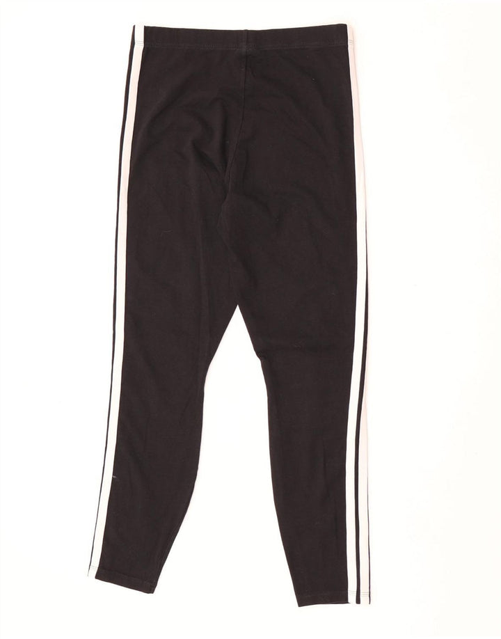 Adidas Herre Leggings UK 12/14 Medium Black Bomuld