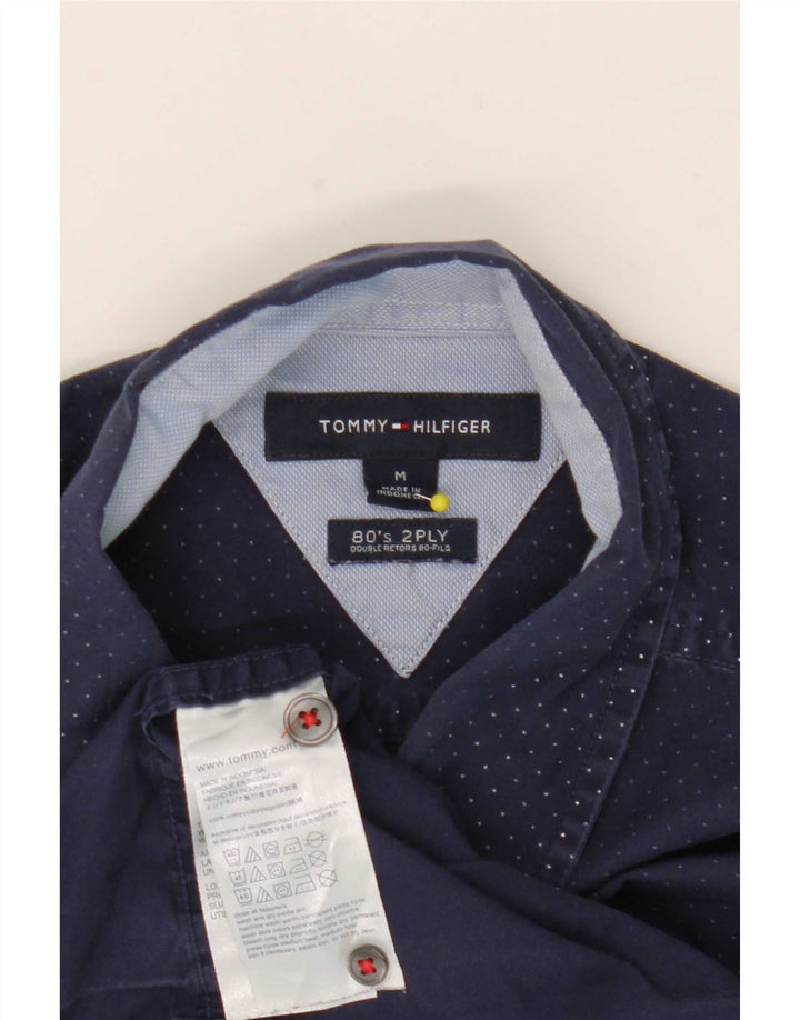 Tommy Hilfiger Herreskjorte Medium Navyblå plettet bomuld