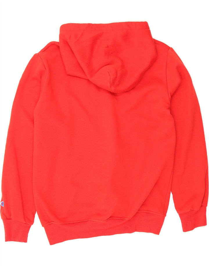 CHAMPION Womens Graphic Hoodie Jumper UK 14 Medium Red Vintage Champion and Second-Hand Champion from Messina Hembry 