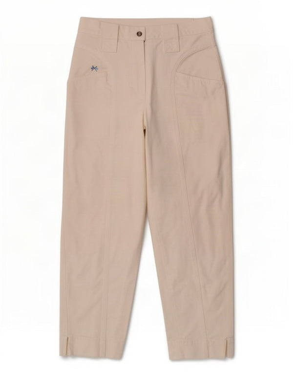 Blues Club Dame Højtaljede tilspidsede Jeans IT 46 Large W28 L26 Hvid Bomuld